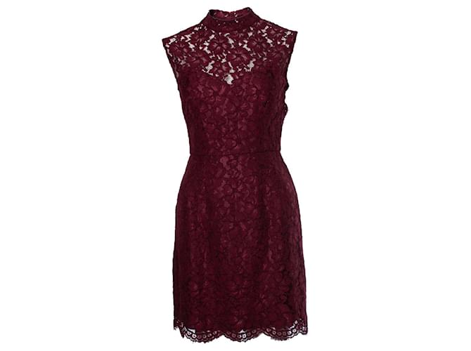 chinese dress ladies Burgundy Lace Top Maxi Dress with 3/4 Sleeves