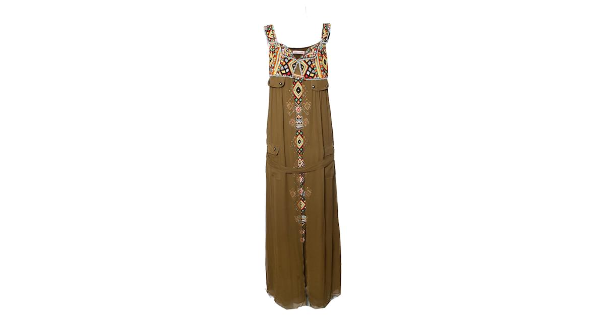 Matthew williamson shop gold wrap dress