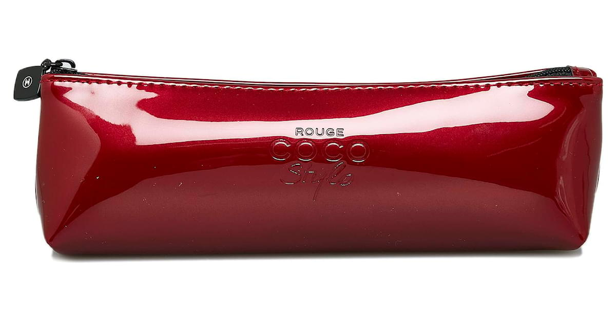 Red Chanel Rouge Coco Pen Case Pouch, AmaflightschoolShops Revival