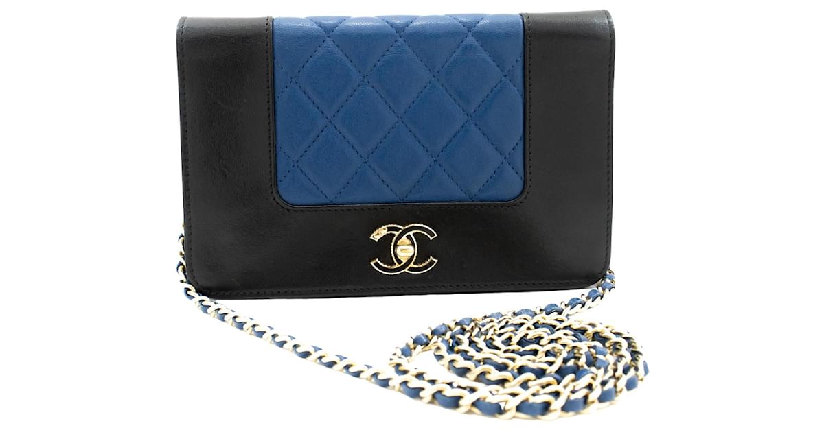 Chanel Wallet on chain Craftsmanship 2022 Blue Leather ref.616305 - Joli  Closet