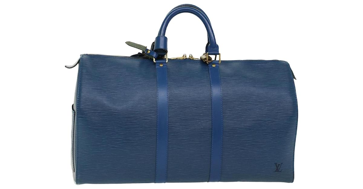 Louis Vuitton Blue Epi Keepall 45 Bag