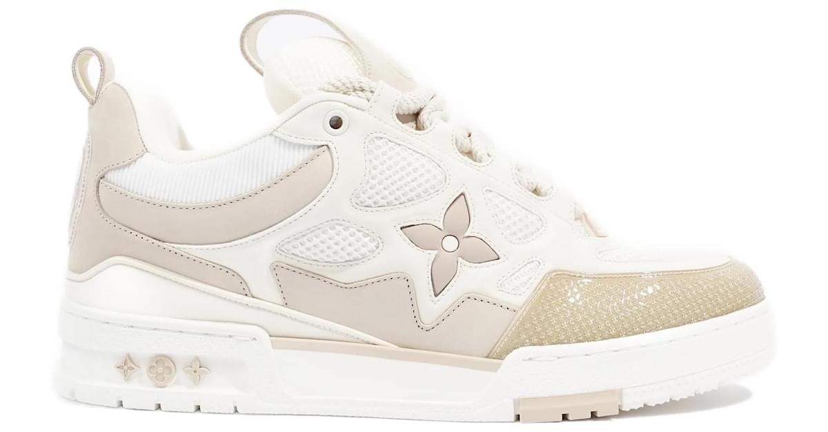 See Louis Vuitton Mens Pre - LOUIS VUITTON LV SKATE SNEAKER BEIGE WHITE -  Мужские свитшоты Louis Vuitton - Spring 2021 collection in the gallery above