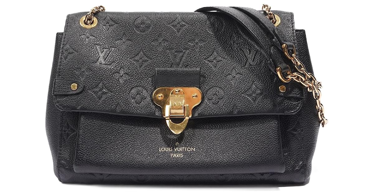 Louis Vuitton Vavin Handbag Monogram Empreinte Leather PM Blue