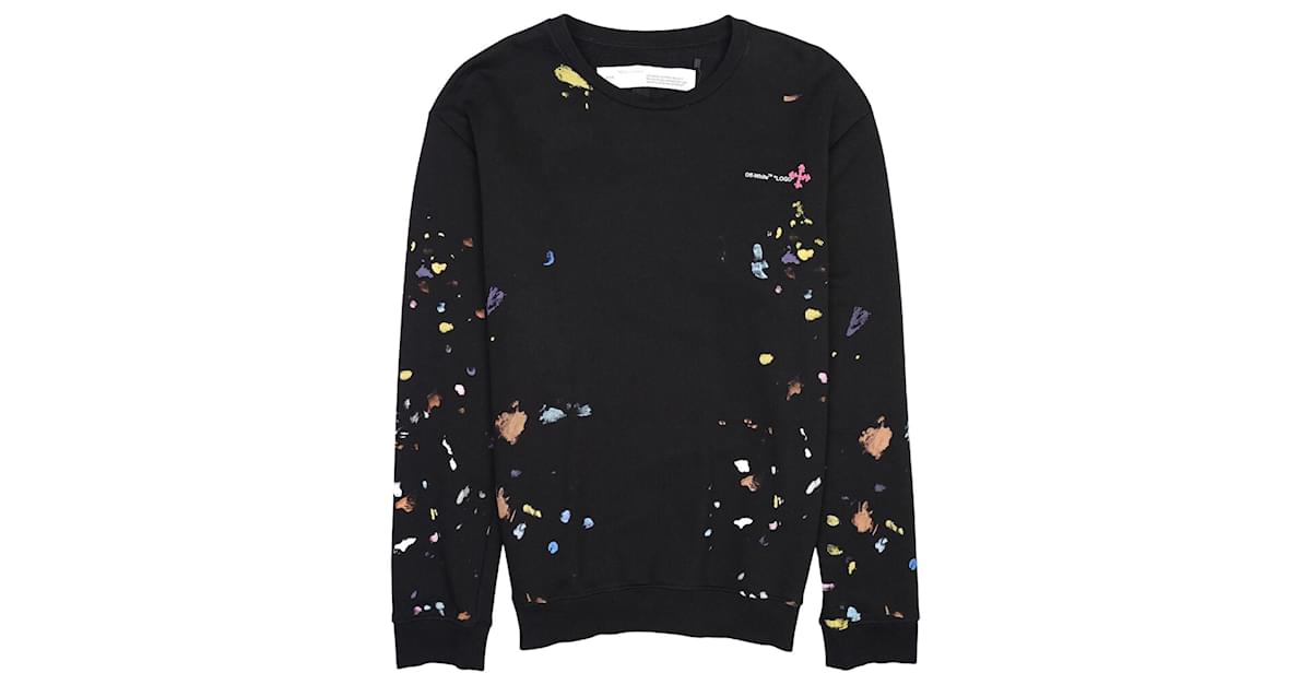 Off white hotsell paint splatter jumper