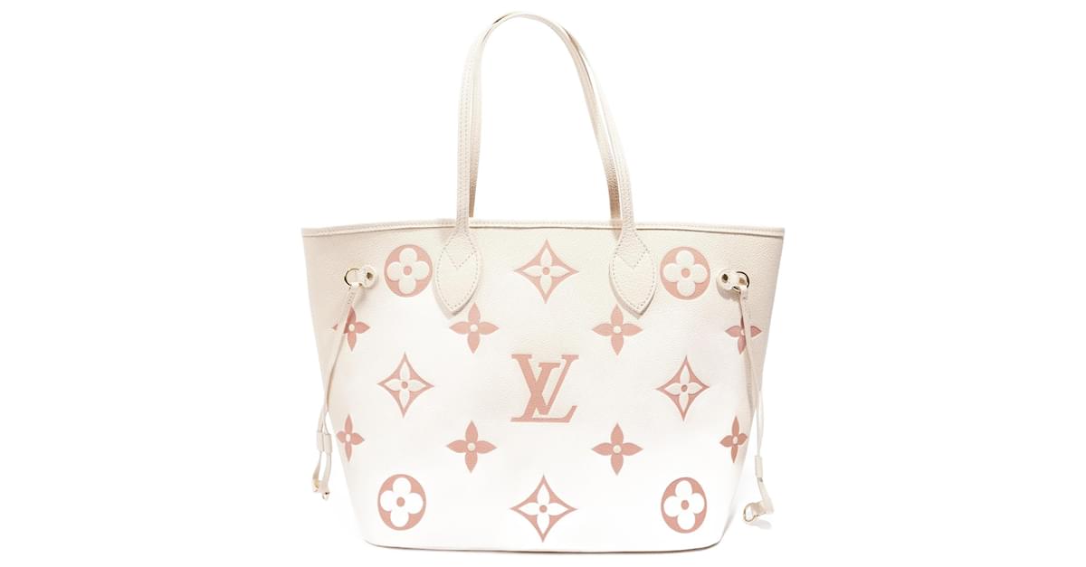 Louis Vuitton Neverfull Cream / Rose Empreinte Leather MM – Luxe Collective