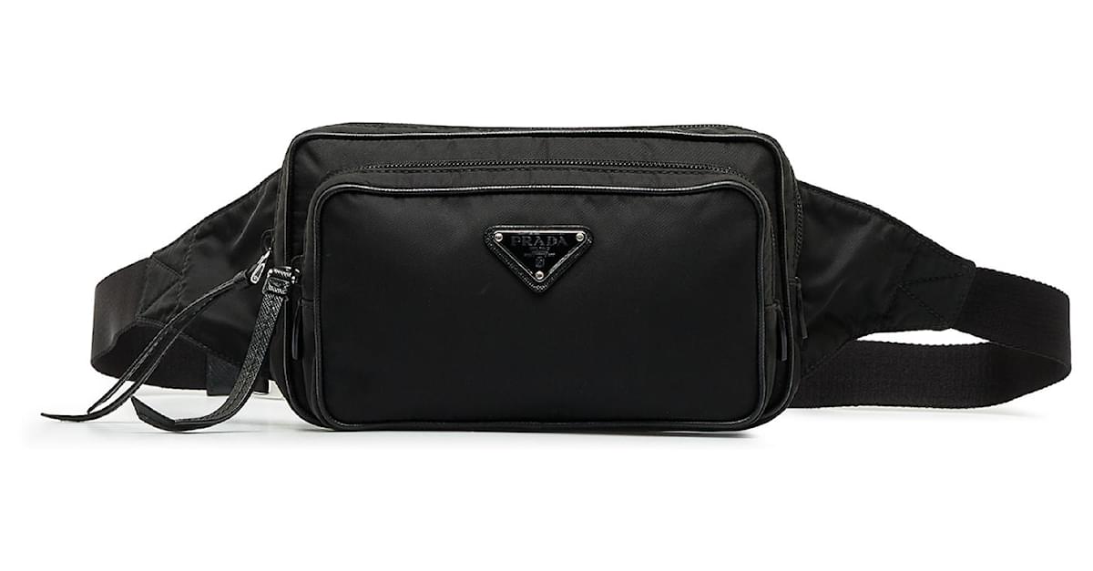 Prada Black Tessuto Belt Bag Nylon Cloth ref.1008357 - Joli Closet