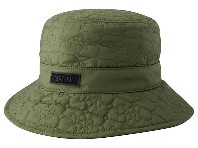 GANNI LOGO LEO BUCKET HAT GANNI Leopard-print cotton bucket hat