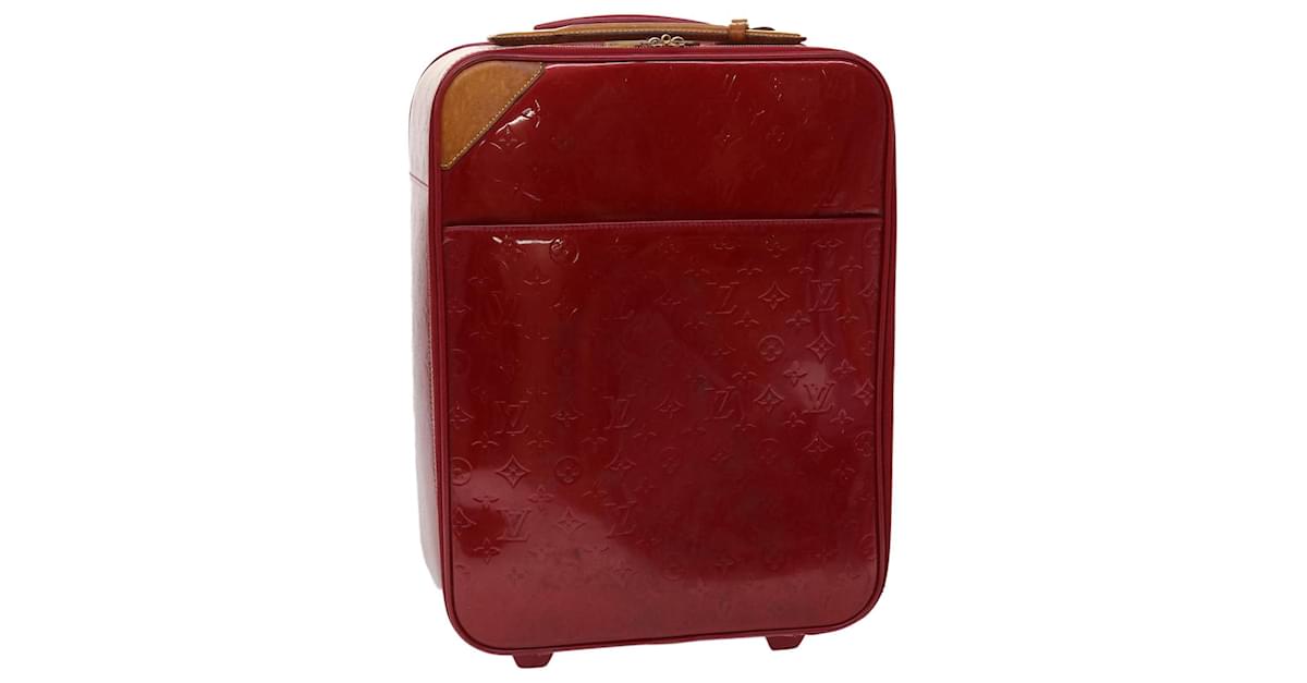 Louis Vuitton Red Monogram Vernis Pegase 45 Suitcase Bag Louis Vuitton