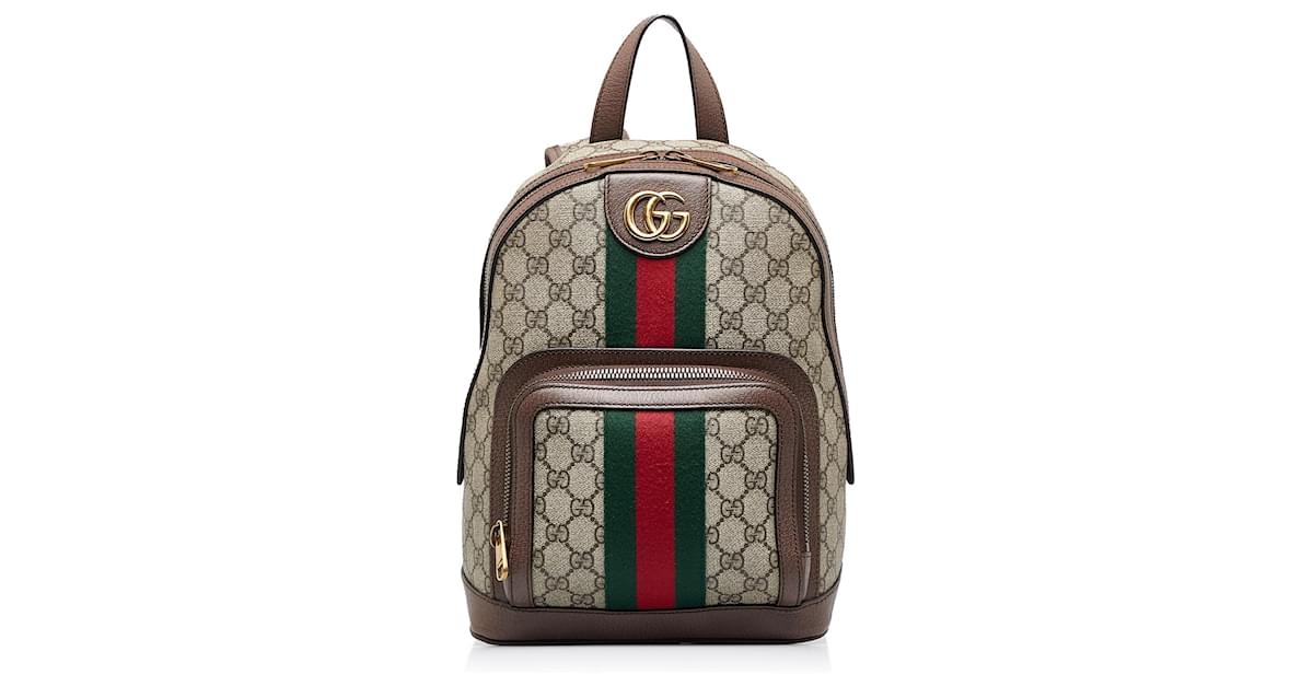 GUCCI Ophidia GG Small Web Backpack Beige 547965