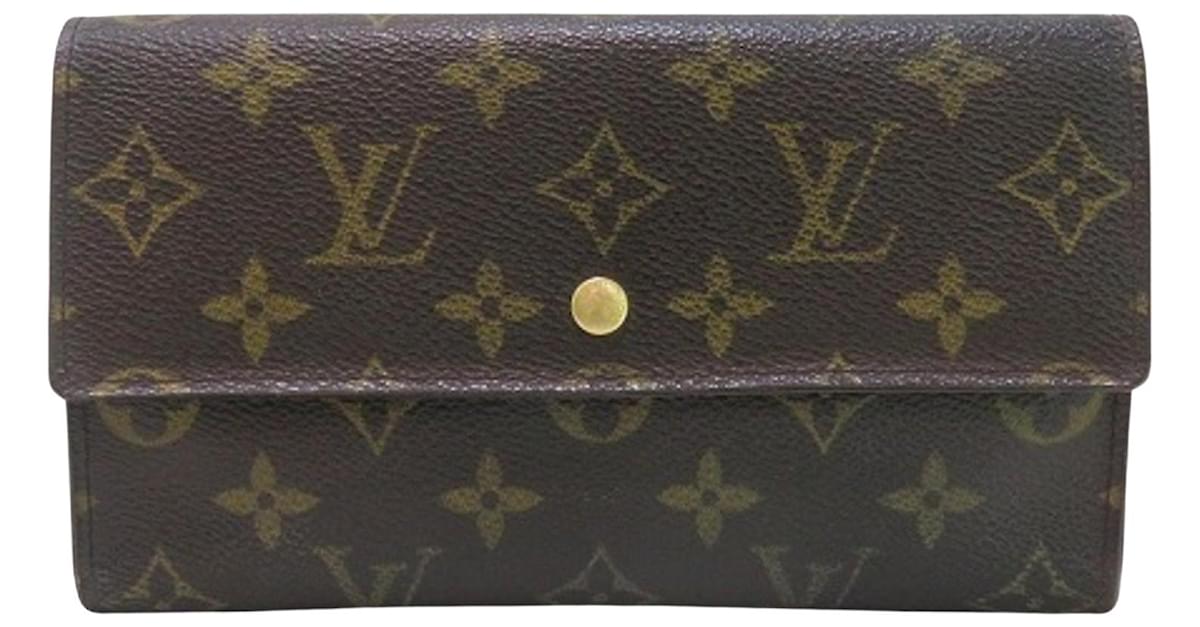 Louis Vuitton Damier Ebene Sarah Wallet N61734 Brown Cloth ref