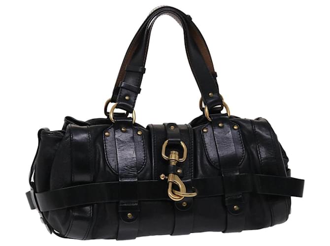 Chloé Chloe Kerala Hand Bag Leather Black 03-07-51-5267 Auth yb204