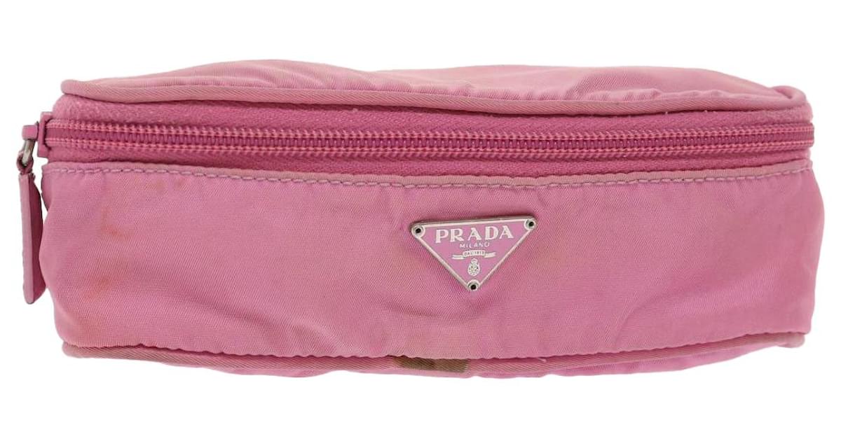 PRADA Pouch Nylon Pink Auth ar9723b ref.975773 - Joli Closet