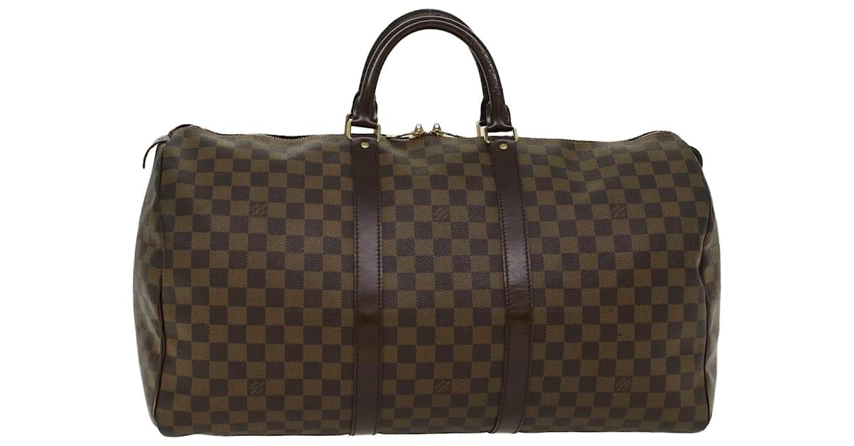 Authentic LOUIS VUITTON Damier Keepall 50cm N41427 Boston bag  #260-006-102-4915
