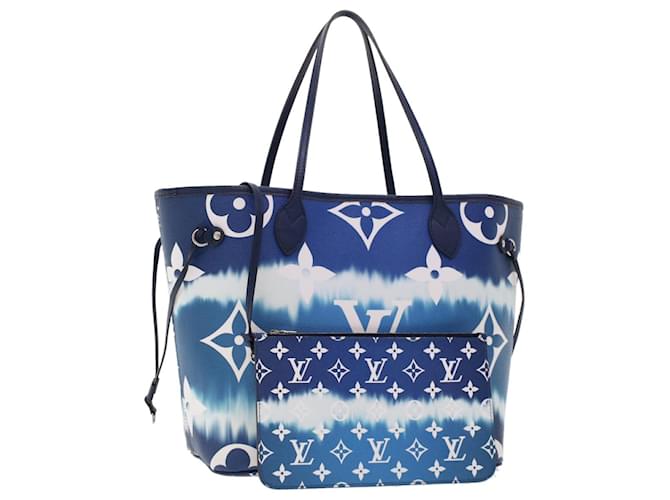 LOUIS VUITTON Monogram Escal Neverfull MM Tote Bag Blue M45128 LV