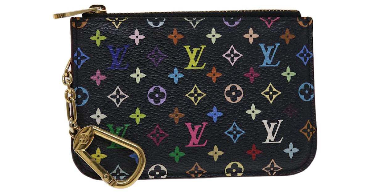 Auth Louis Vuitton Monogram Multicolore Pochette Cle M92655 Coin