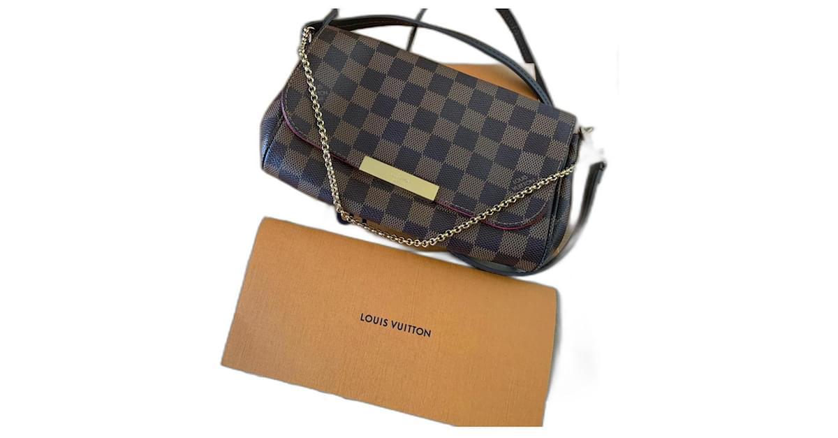 Louis Vuitton Damier Ebene Canvas Favorite PM Bag Louis Vuitton