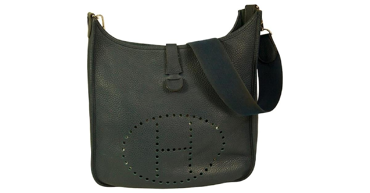 Hermes Togo Leather Evelyne III GM Messenger Bag Taupe