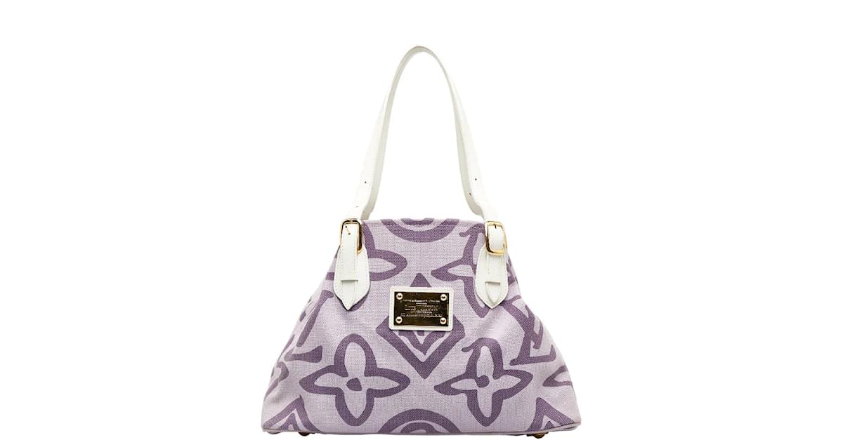 Louis Vuitton, Bags, Louis Vuitton Tahitienne Cabas Canvas Pm Purple