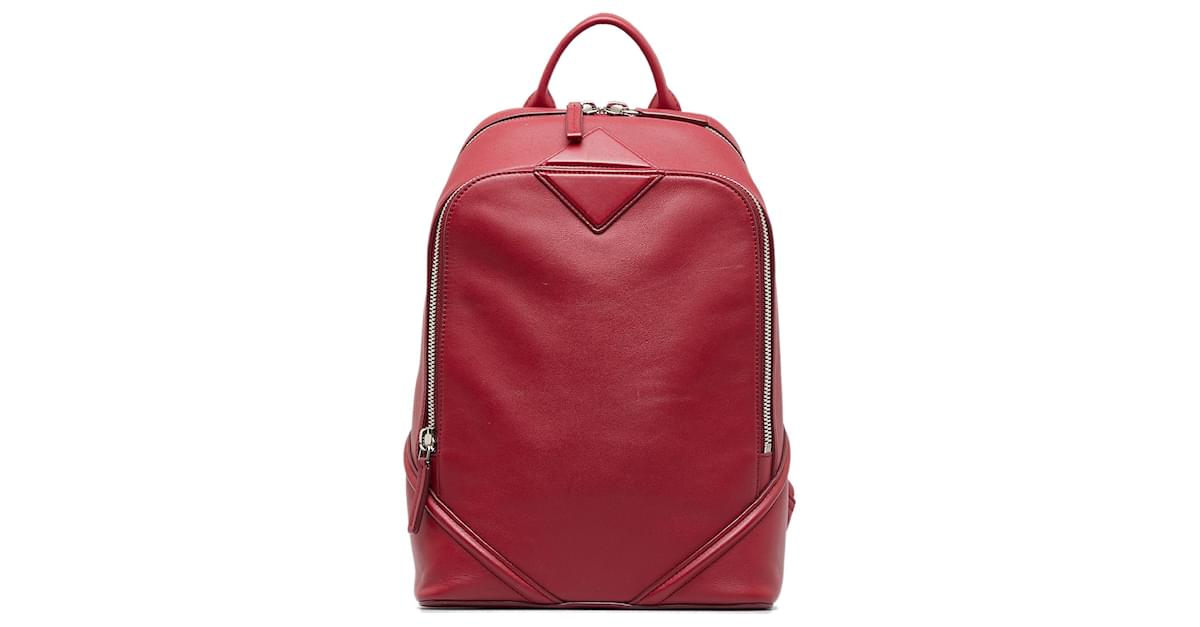 MCM Stark Baroque Print Backpack in Red