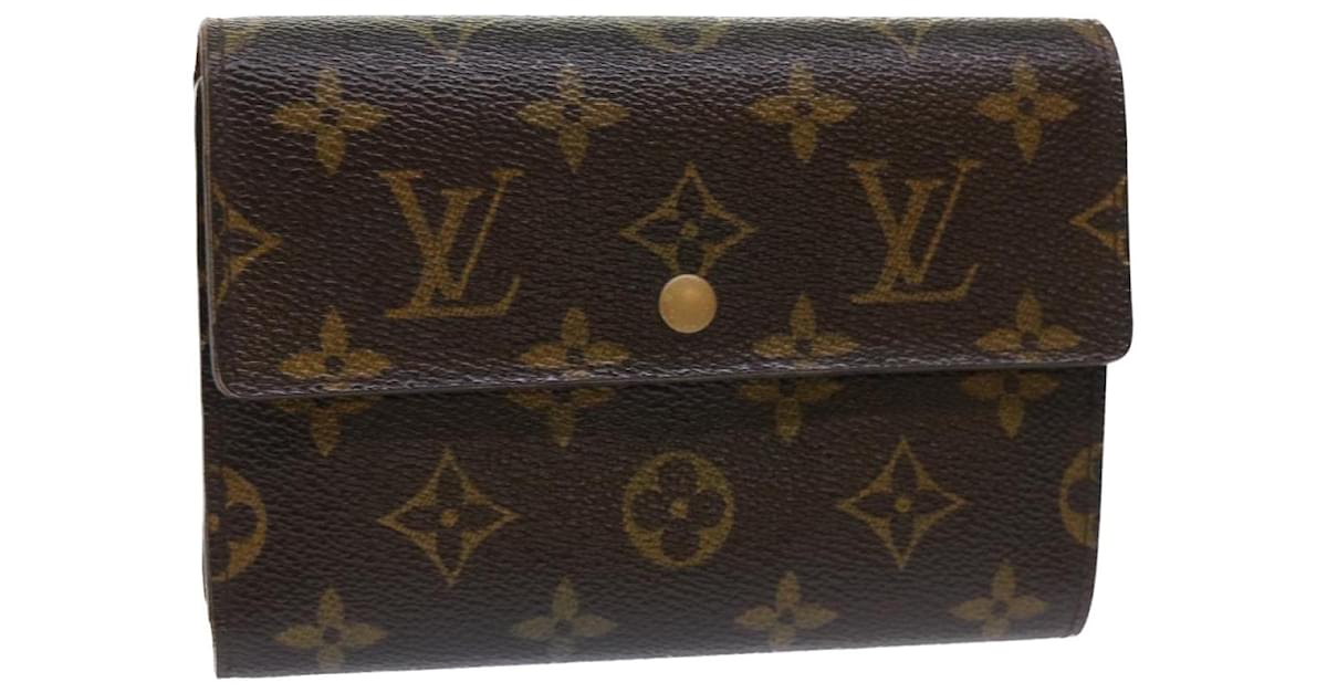 Authentic Louis Vuitton Monogram Porte Tresor Etui Papier Wallet
