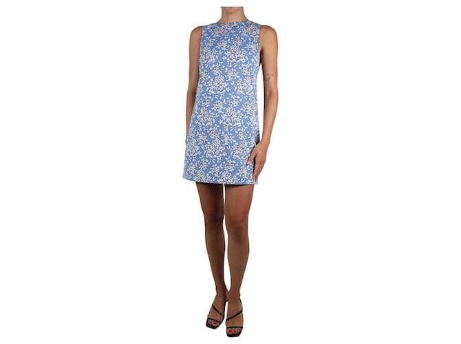 Alice + Olivia Blue sleeveless floral mini dress - size US 4 (Sold) - Joli  Closet
