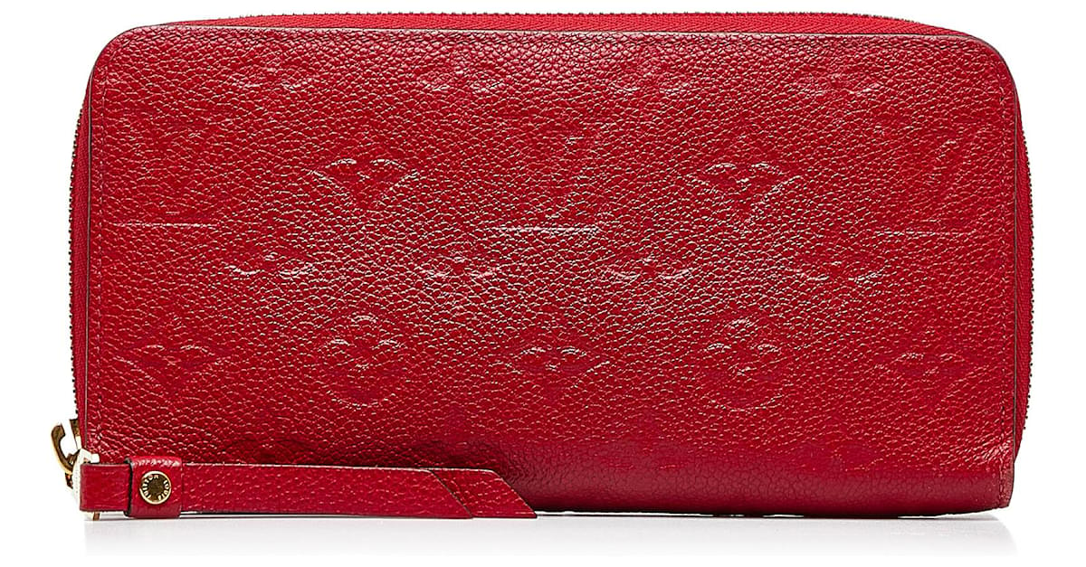 Louis Vuitton Red Monogram Empreinte Zippy Wallet Leather ref.985055 - Joli  Closet