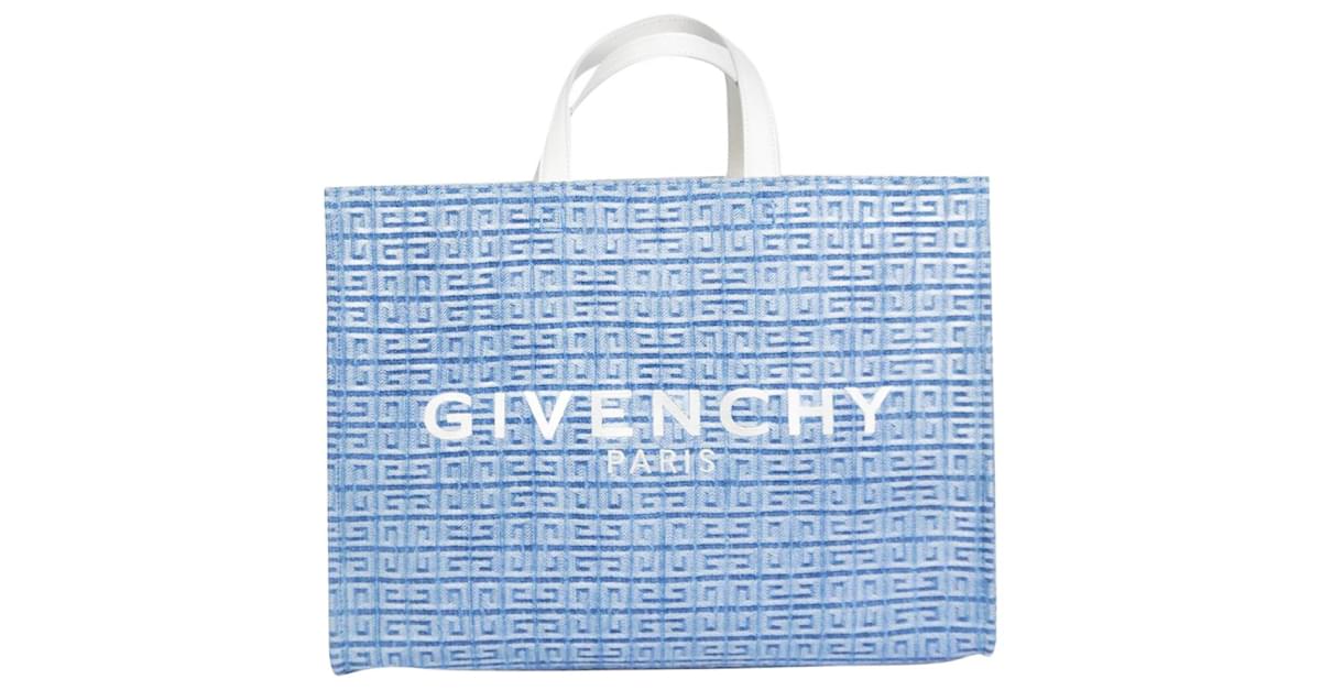 Givenchy Medium G Tote Shopping Bag In 4G Coated Canvas Black in