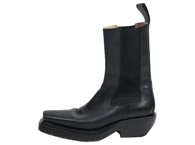 Bottega Veneta Black square toe Chelsea boots size EU 38 Leather