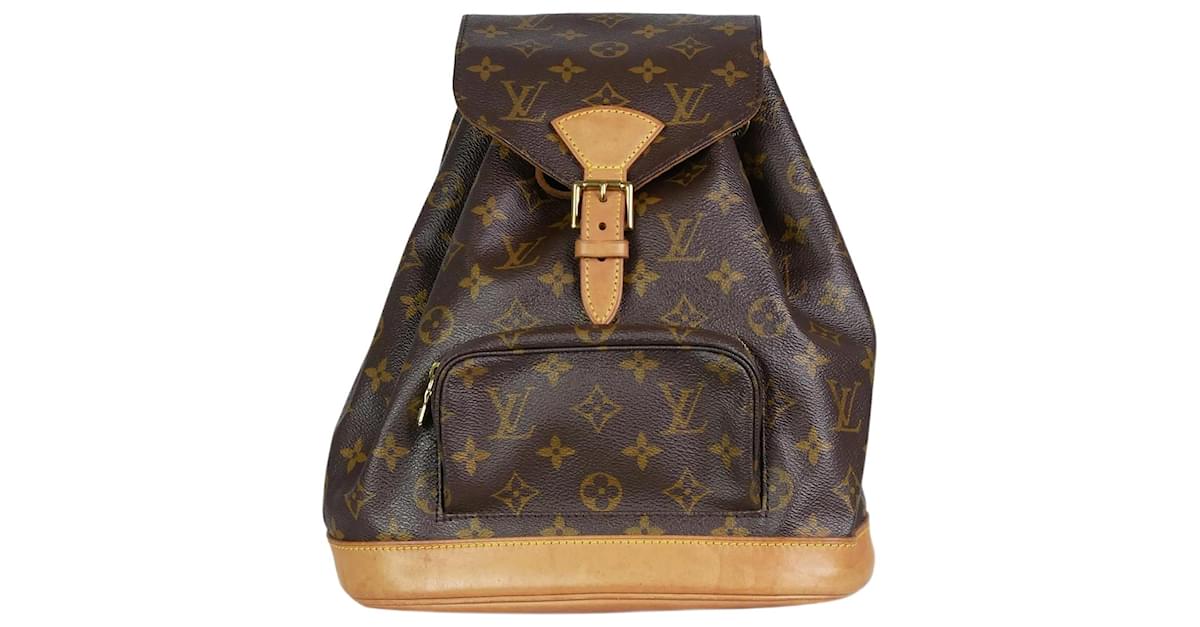 Louis Vuitton Brown Vintage 1997 Monogram Montsouris MM Backpack Cloth  ref.987182 - Joli Closet