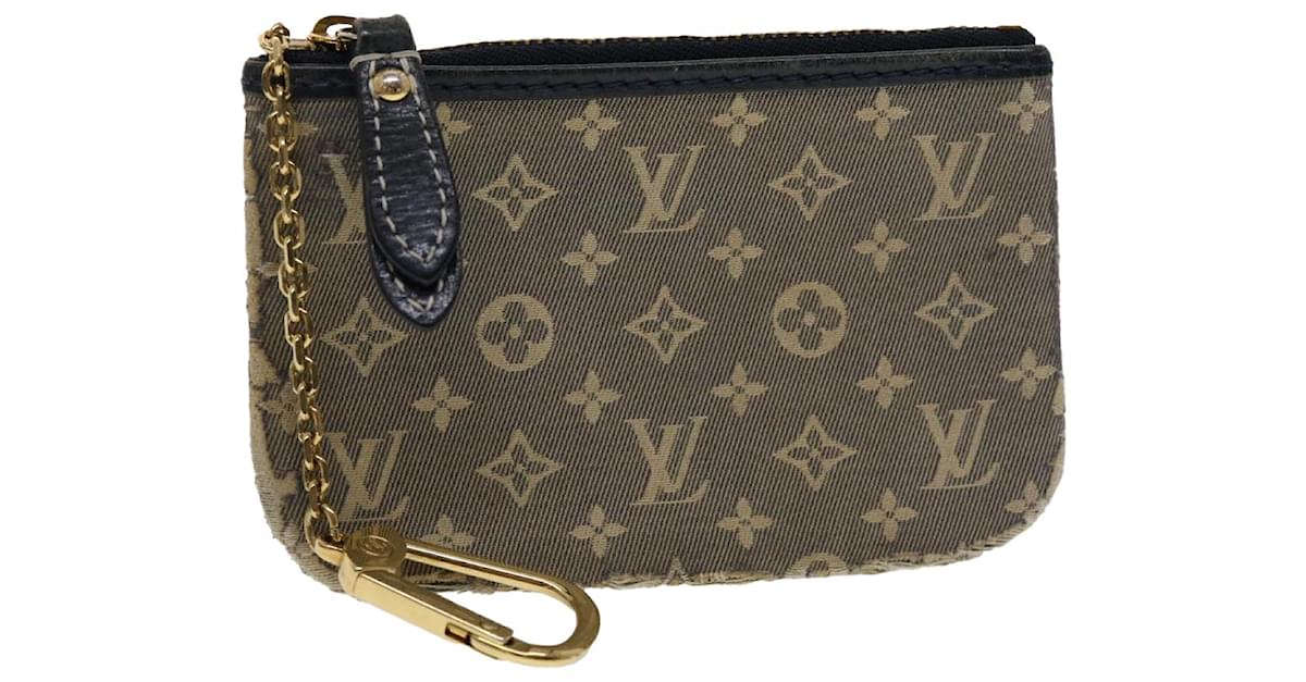 Louis Vuitton Brown Monogram Mini Lin Key Pouch Pochette Cles