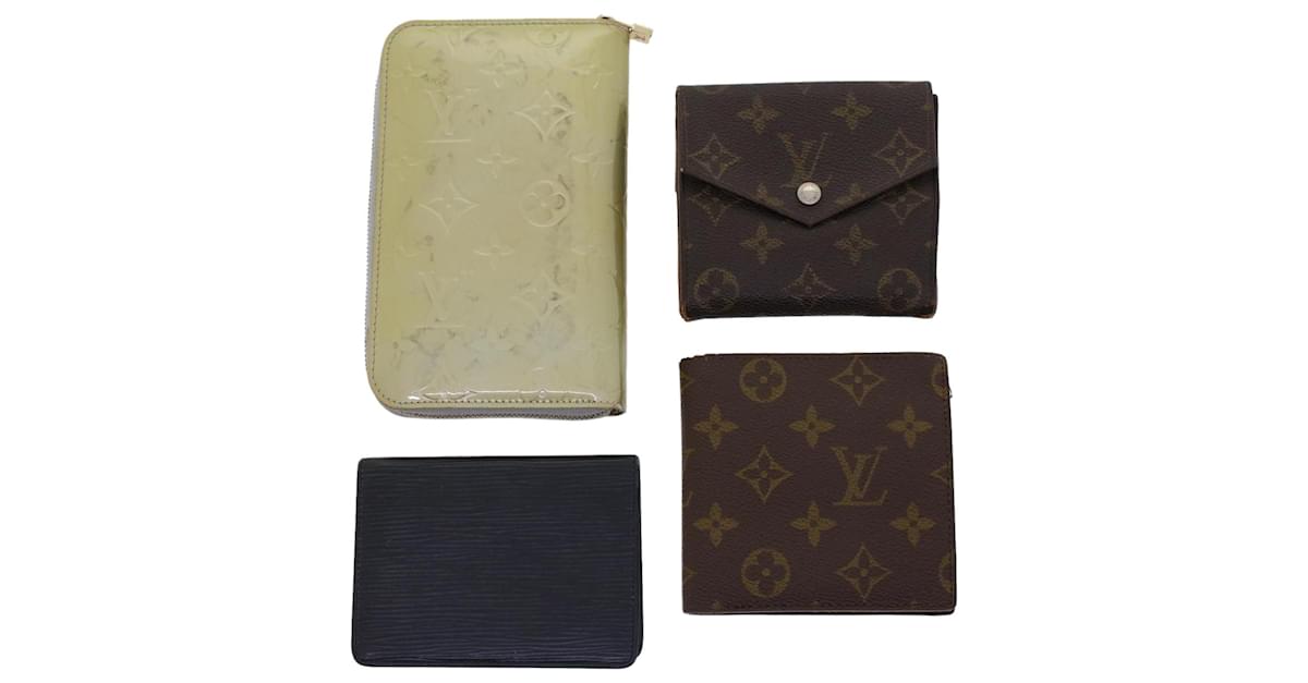 LOUIS VUITTON Monogram Monogram Mini Wallet 4Set Khaki LV Auth