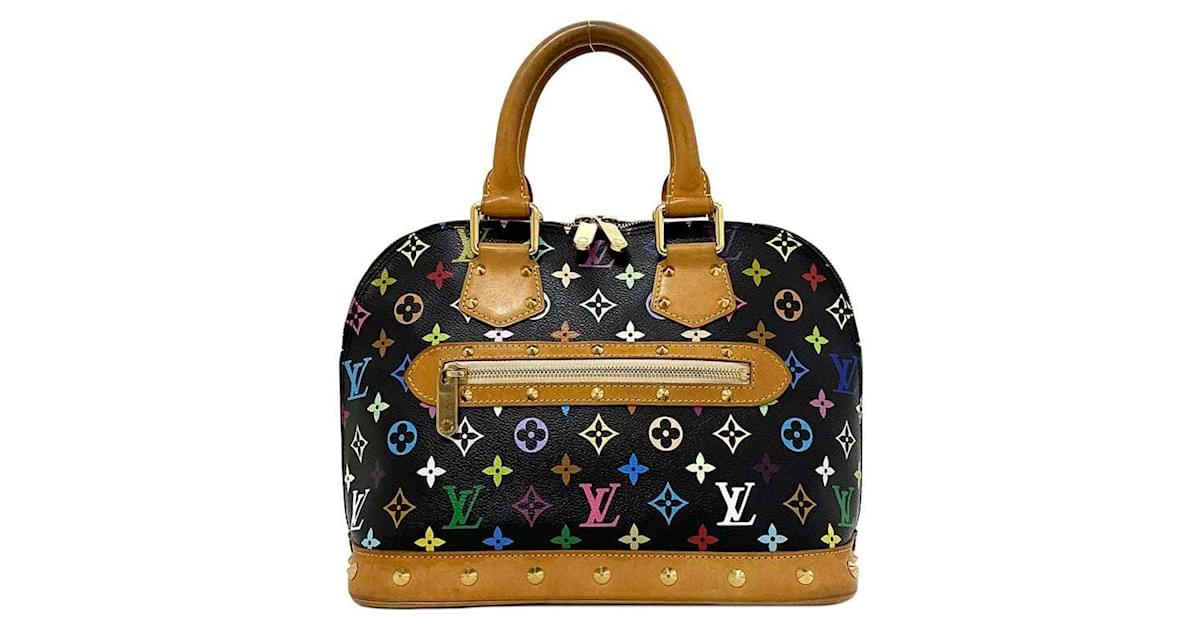 Louis Vuitton Black Monogram Multicolore Alma Bag