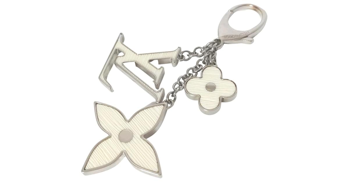 LOUIS VUITTON Acetate/Zamak Chain Fleur De Epi Bag Charm Key Holder, Other