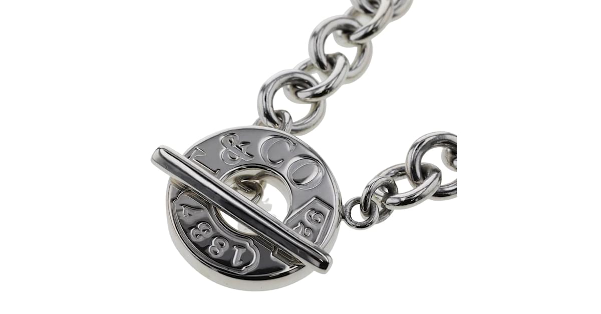 Tiffany & Co 1837 Lock Pendant Necklace Silvery Silver Metal ref