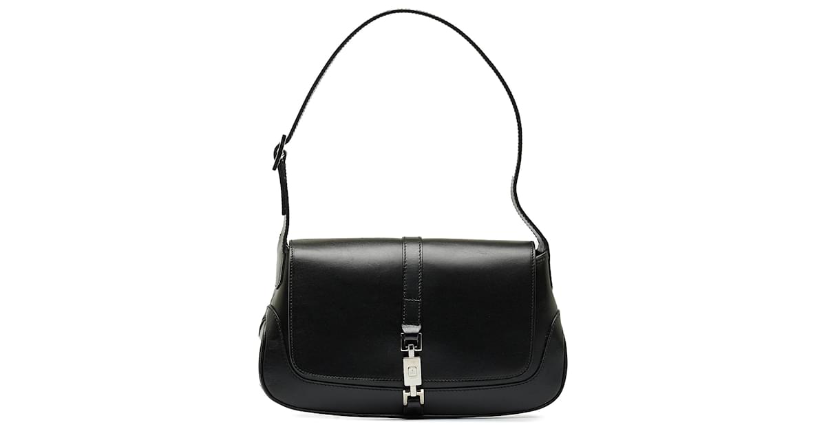 Gucci Black Jackie Flap Bag Leather Pony-style calfskin ref.991600 - Joli  Closet