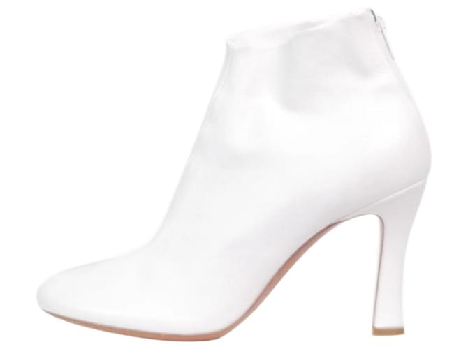 Céline White leather ankle boots size EU 37 Joli Closet