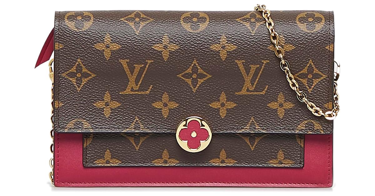 Preloved Louis Vuitton Monogram Flore Chain Wallet on Chain