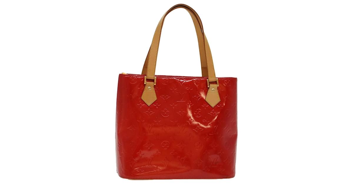 LOUIS VUITTON Monogram Vernis Houston Hand Bag Red M91092 LV Auth 47972  Patent leather ref.993443 - Joli Closet