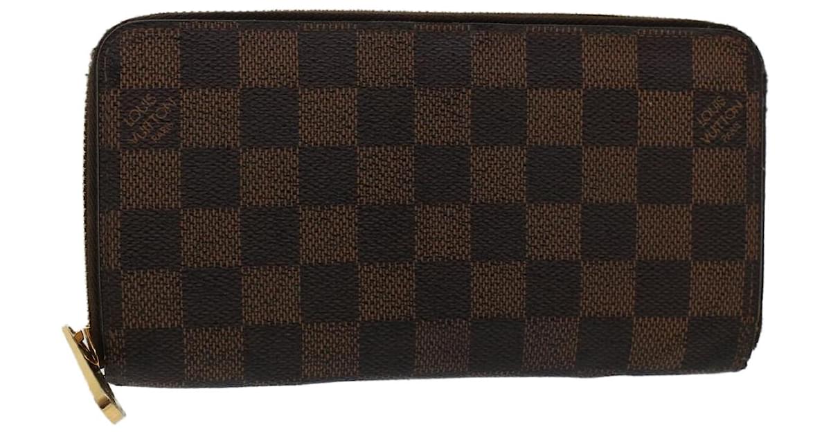 Louis Vuitton Damier Ebene Zippy Wallet Long Wallet N41661 LV Auth 37760