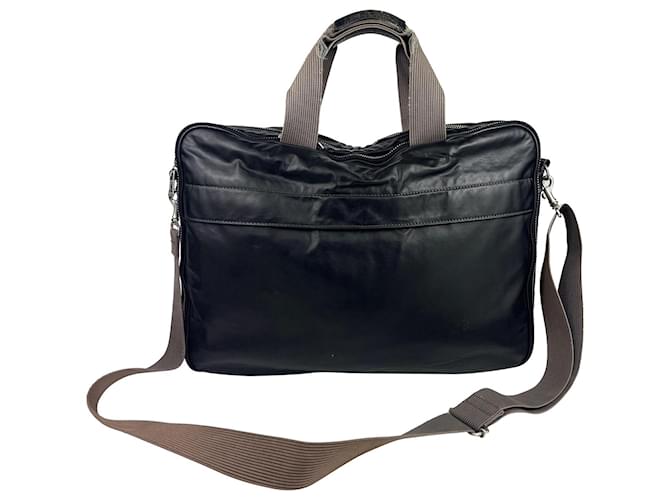 Jean paul Gaultier 2Way Black Business Bag Leather ref.993921  