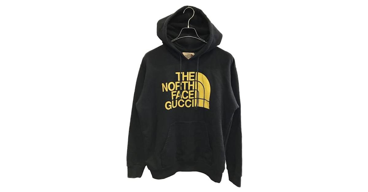 GUCCI × THE NORTH FACE front logo print hoodie Black Cotton ref.996897 -  Joli Closet