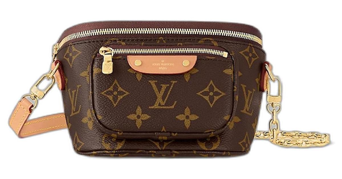 Louis Vuitton Marsupio / Marsupio Marrone Pelle Tela ref.475843