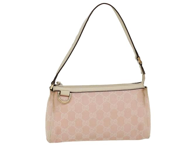 Bamboo Handle Pink Gucci Hand Pouch GUCCI GG Canvas Hand Bag
