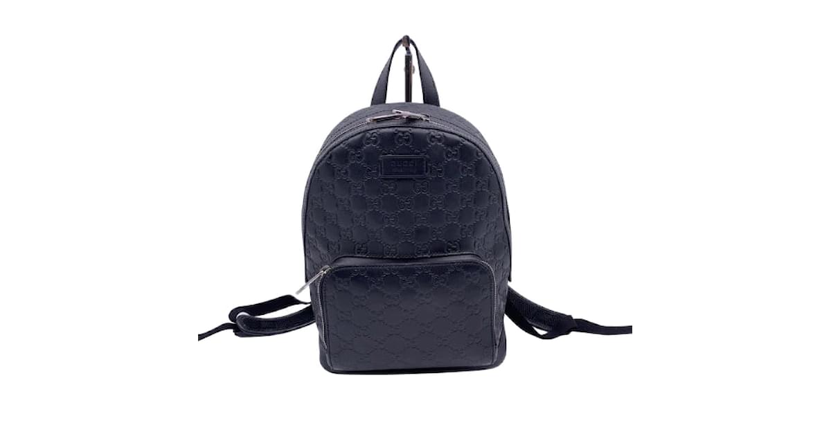 Gucci Backpack Guccissima Black Leather ref.998405 - Joli Closet