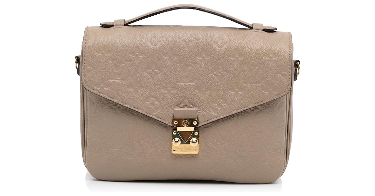 Louis Vuitton Brown Monogram Empreinte Pochette Metis Beige Leather  ref.998847 - Joli Closet