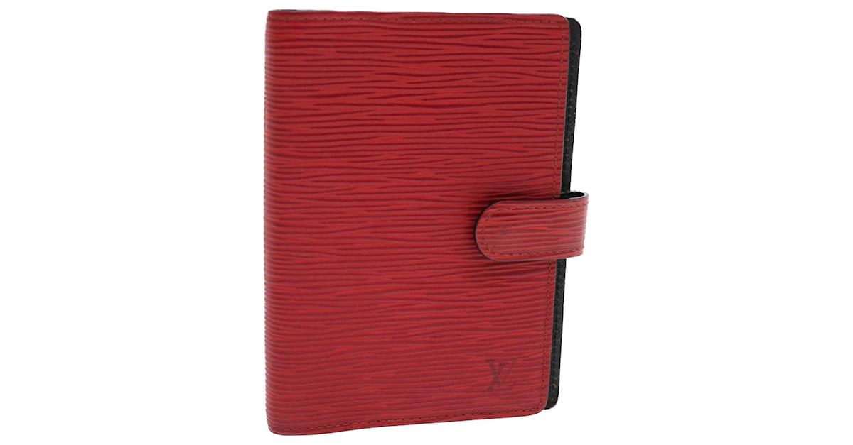 LOUIS VUITTON Epi Agenda PM Day Planner Cover Red R20057 LV Auth