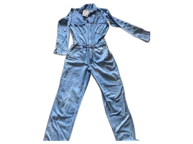 Ralph Lauren Jumpsuits Blue Cotton Linen Joli Closet
