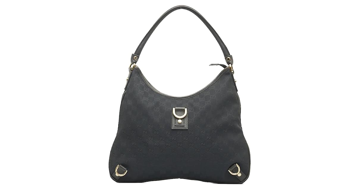 Gucci Black Abbey Medium D-Ring Hobo Bag