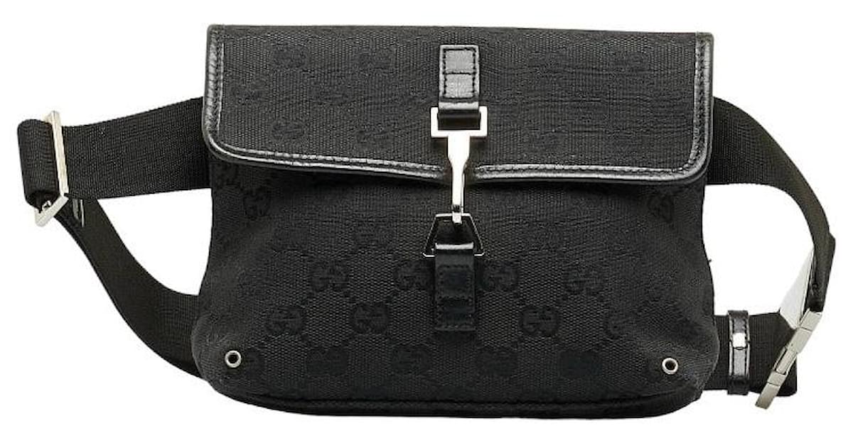 Black Gucci GG Canvas Jackie Belt Bag