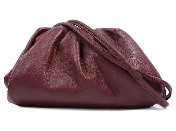Bottega Veneta Extra Mini Pouch Burgundy Leather Dark red ref
